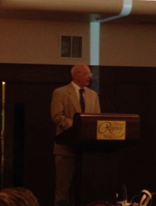 A lunch time welcome visit from the mayor of Portland!